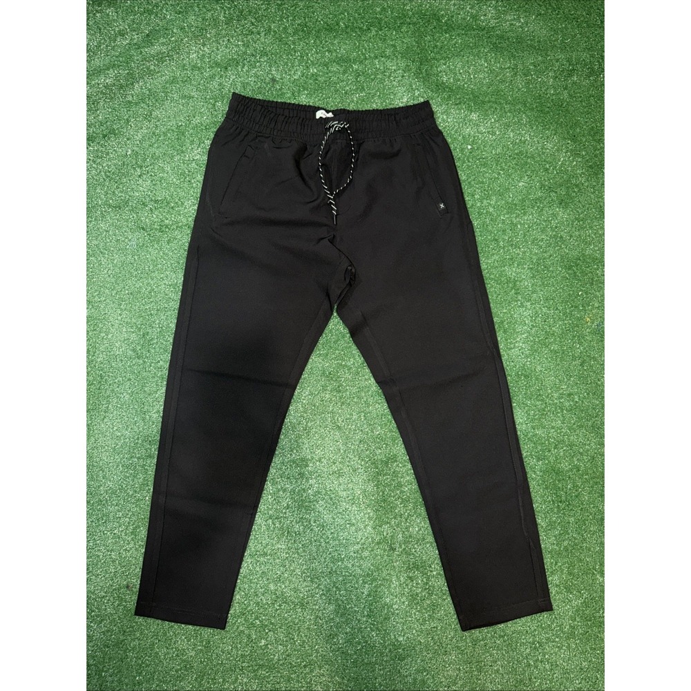 Express Mens Black Drawstring Pants Size L Elastic Waist Casual Stretch